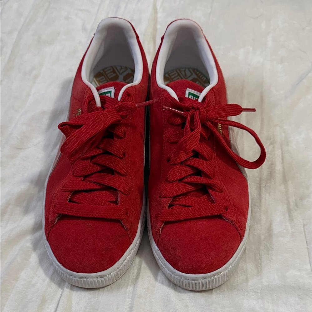 Puma Red and White Sneakers-8.5
